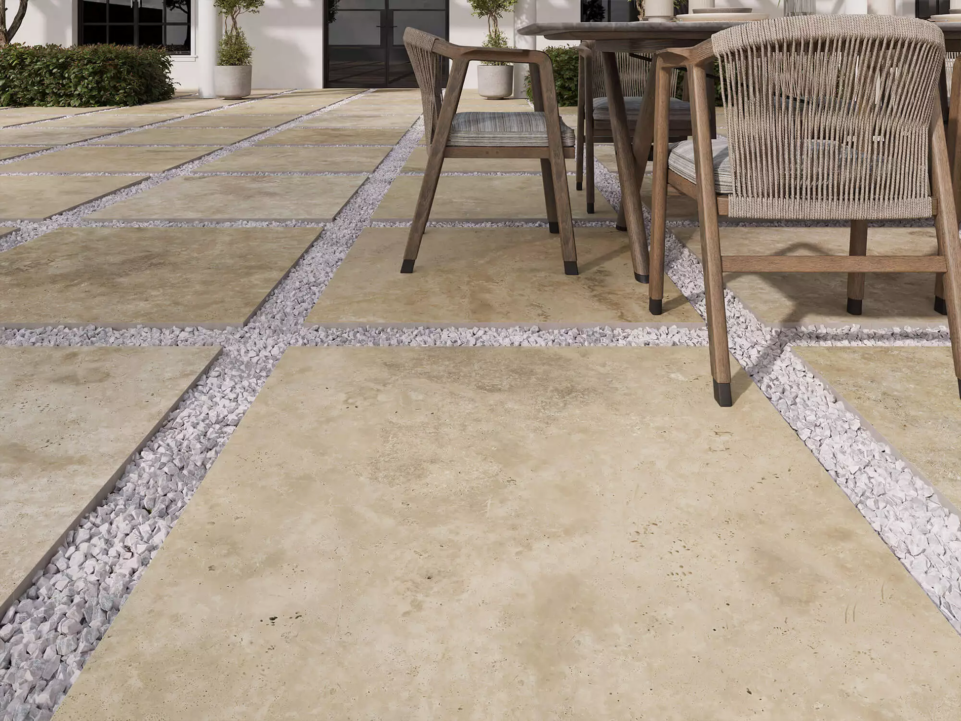 Terrasse effet Pierre Izmir Beige