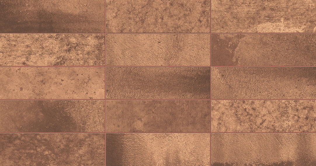 Carrelage Effet Zellige Nexti Brown Brillant 31,6x60 cm de Ecoceramic
