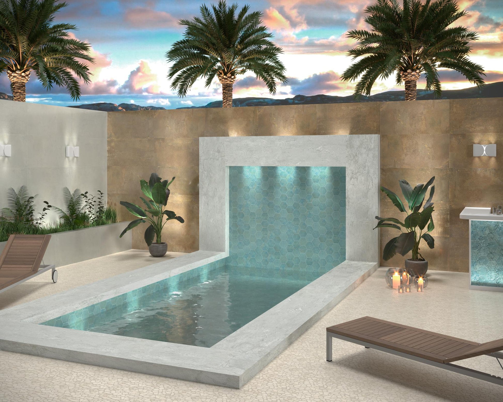 Carrelage Sol et mur rectifie Magnet Copper 60x120 cm de Dune