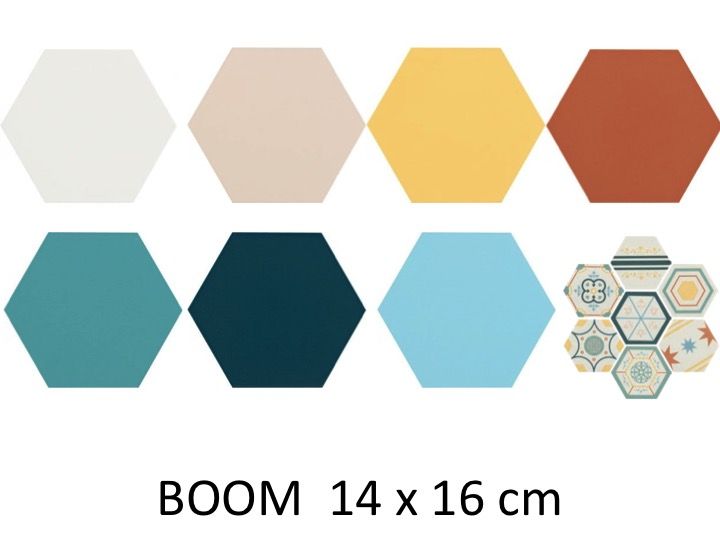 Hexagonal sol et mur Uni Boom (7 coloris)