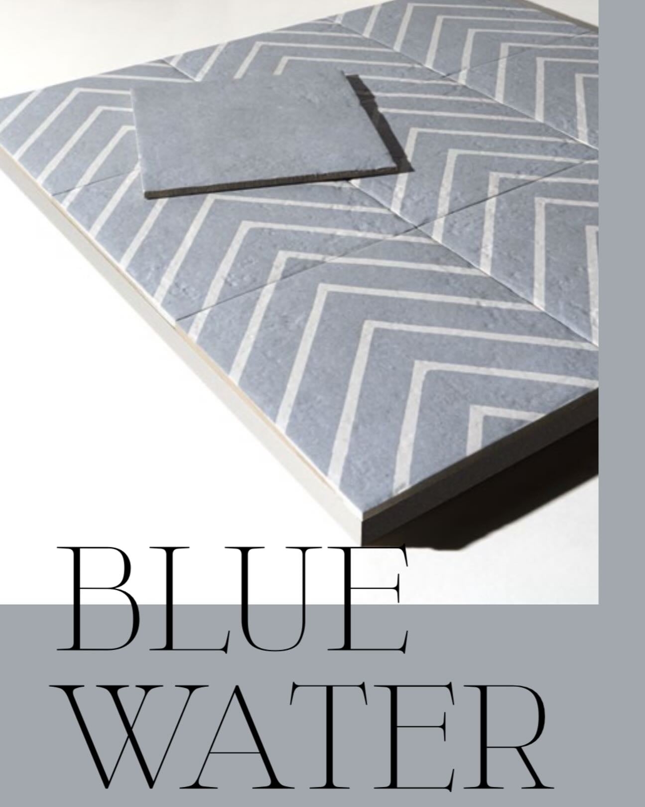 Carrelage Effet carreau de ciment Blue Water Decor Blue One 20x20 cm de Mainzu