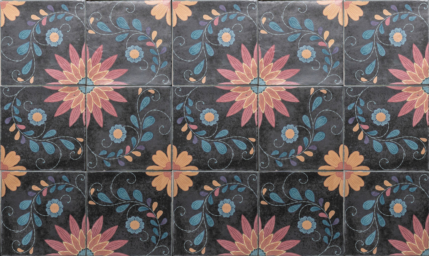 Carrelage Effet Carreaux de ciment Marlow Adelina 11,5x11,5 cm de Nanda Tiles