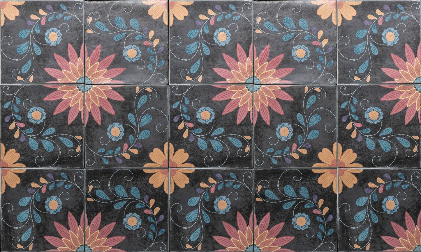 Carrelage Effet Carreau de ciment Marlow Adelina 11,5x11,5 cm de Nanda Tiles