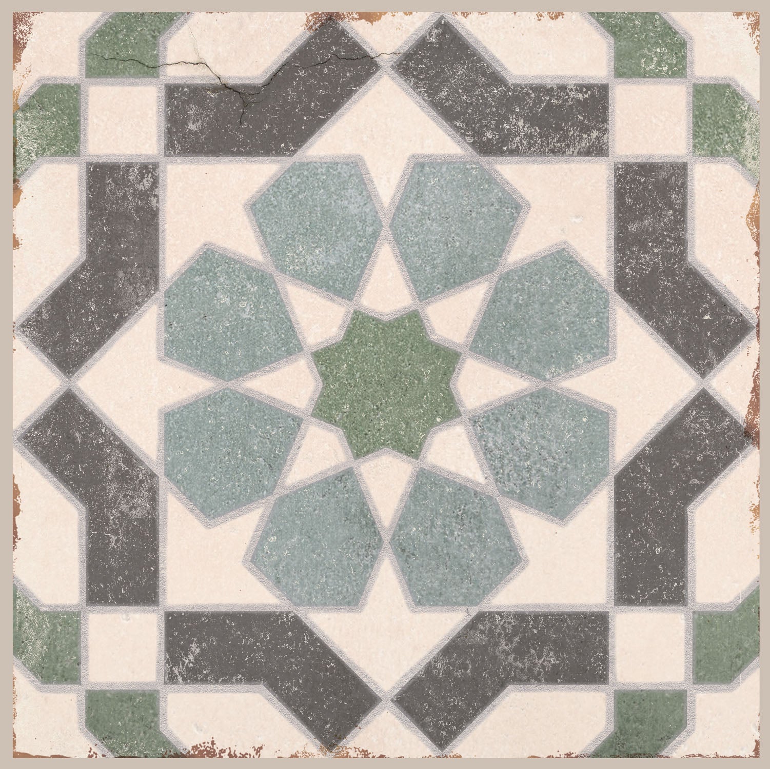 Carrelage Effet Carreau de Ciment Alhambra Layla 20x20 cm de Nanda Tiles