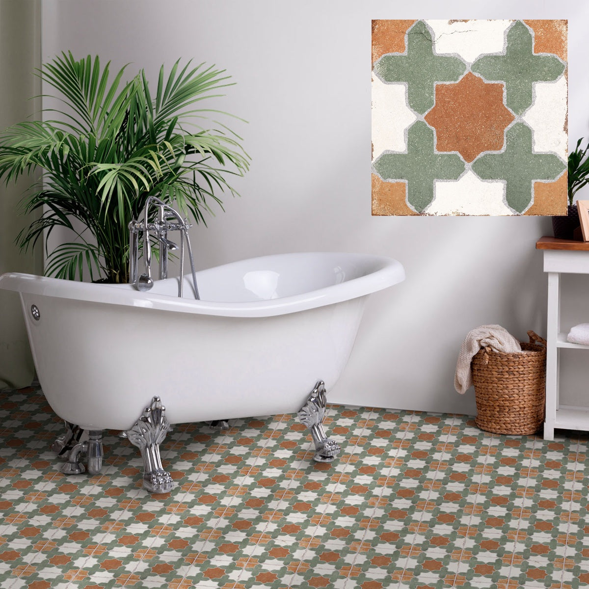Carrelage Effet Carreau Ciment Andalusia Nadia 20x20 cm de Nanda Tiles