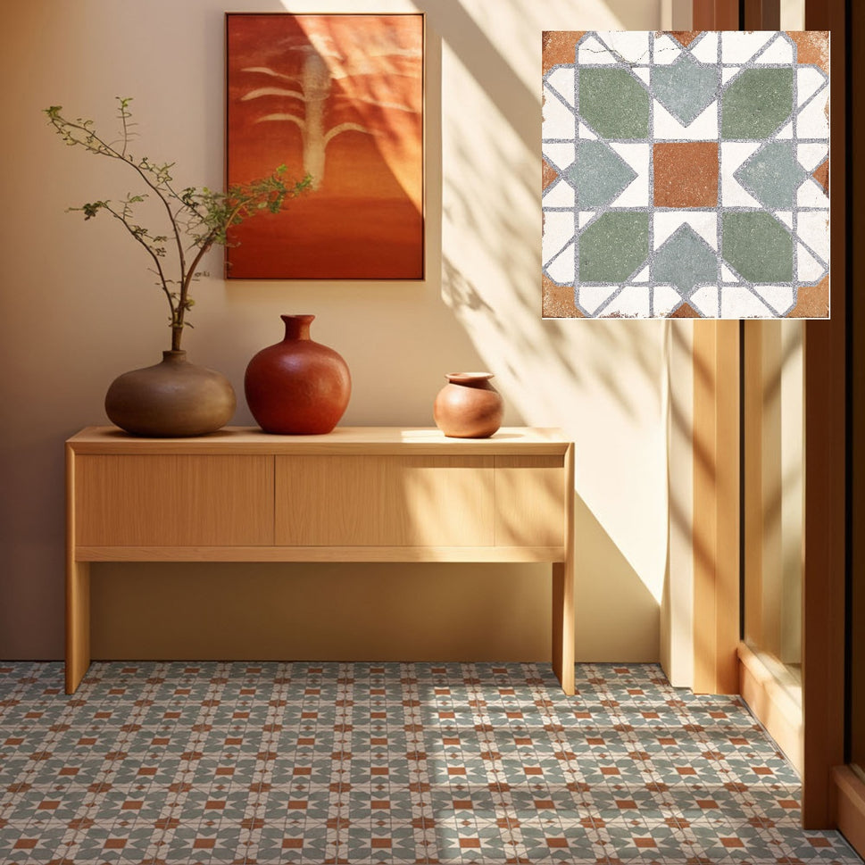 Carrelage Effet Carreau Ciment Andalusia Teulet 20x20 cm de Nanda Tiles