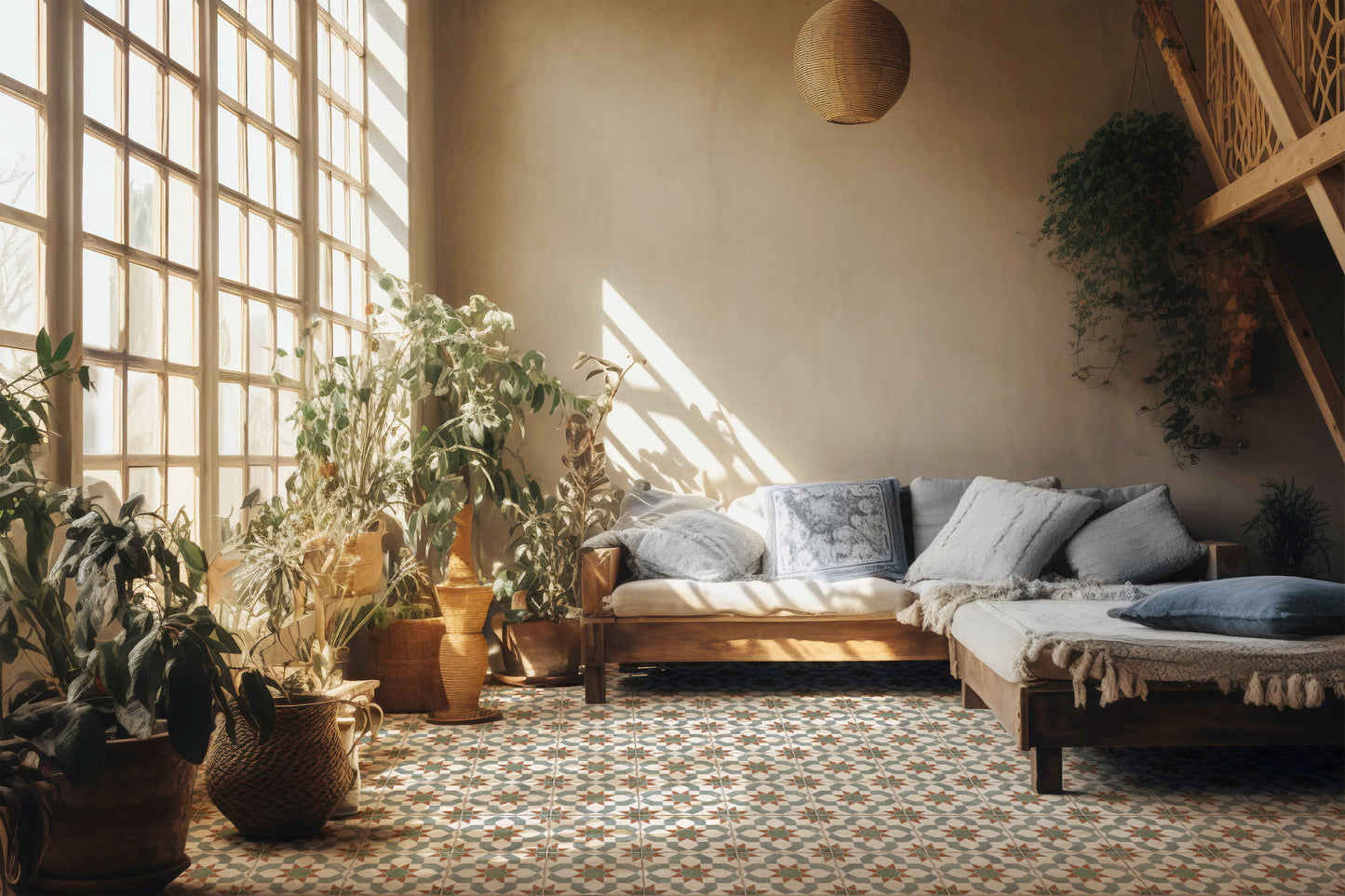 Carrelage Effet Carreau Ciment Andalusia Yara 20x20 cm de Nanda Tiles