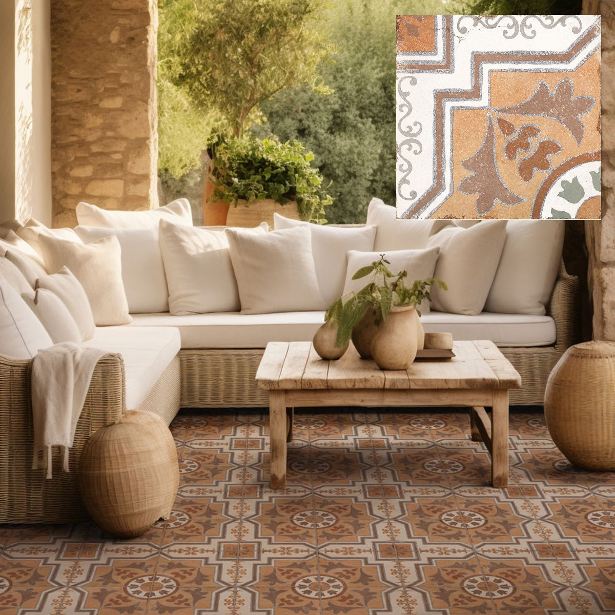 Carrelage Effet Carreau Ciment Andalusia Zahara 20x20 cm de Nanda Tiles