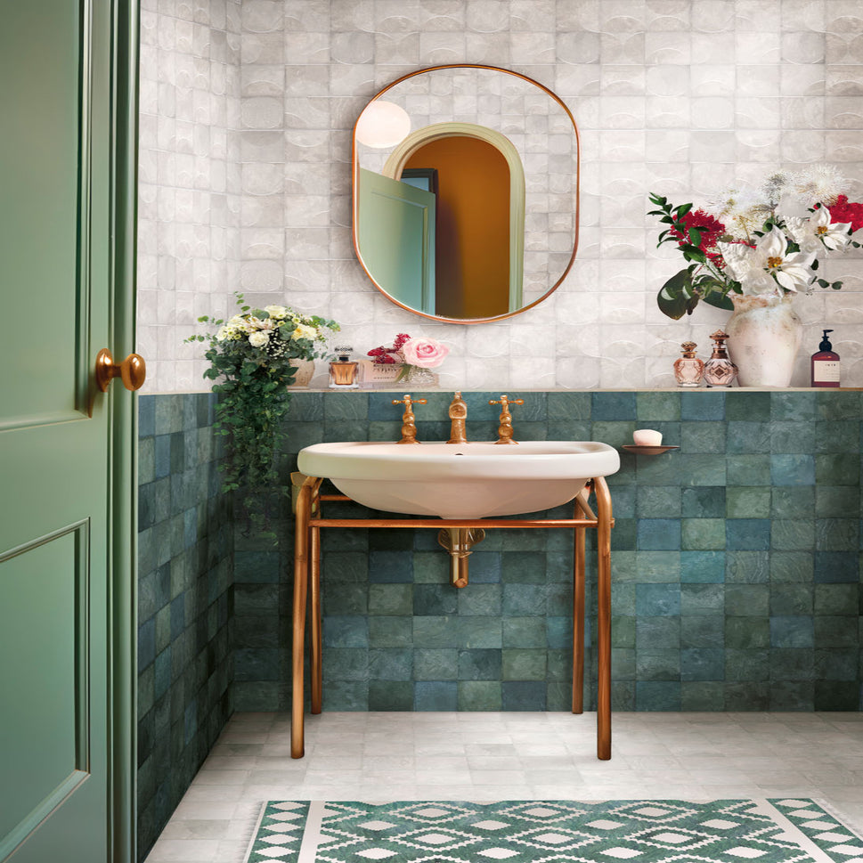 Carrelage Effet Zellige Amantina Arianni 10x10 cm de Nanda Tiles10x10 cm Boite 0.51 m² / Paladian Ardesia