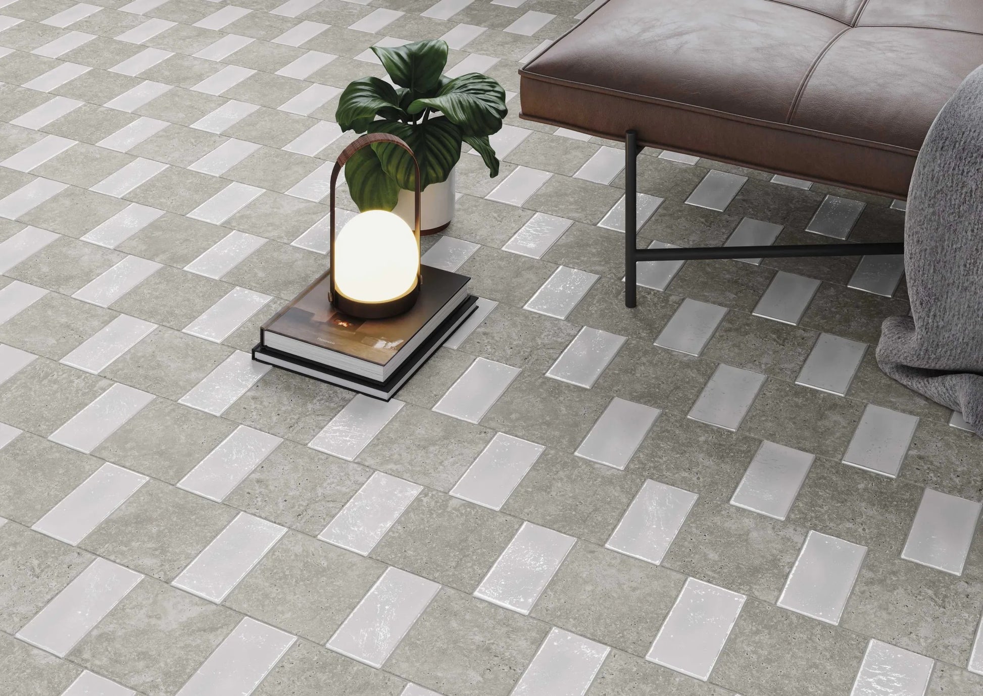 Carrelage Sol et mur Amalfi White Rock 15x45 cm de Realonda