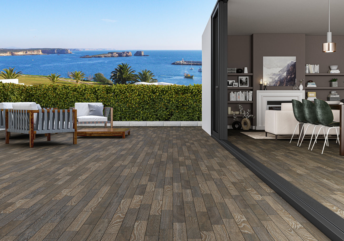 Carrelage Effet Parquet Ancona 8x44,2 cm de Ecoceramic
