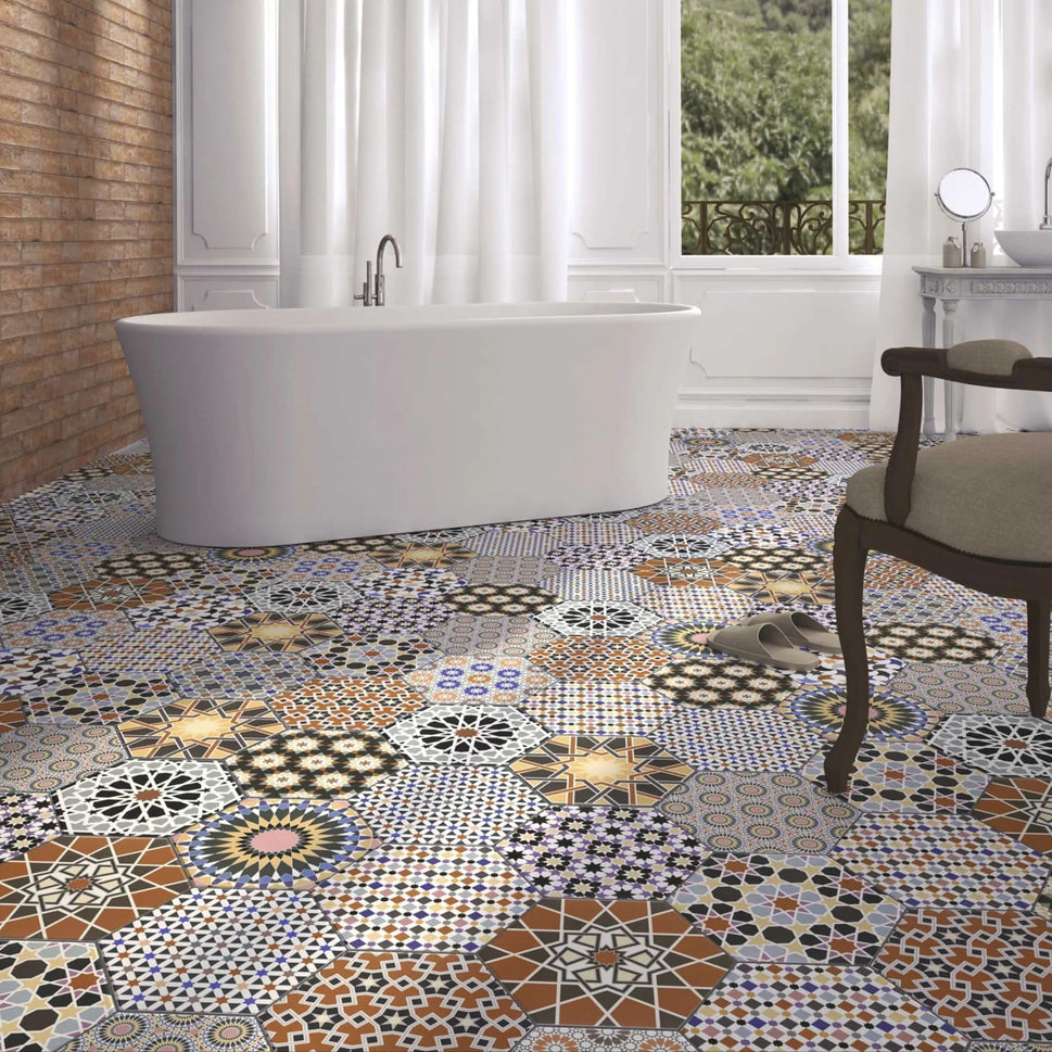 Carrelage Hexagonal Andalusi Mix 28,5x33 cm de Realonda