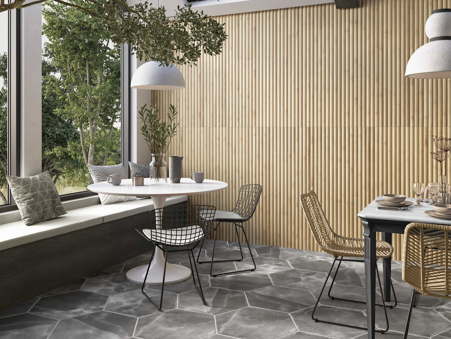 Carrelage Effet Bois Bamboo Natural 40x120 cm de Realonda