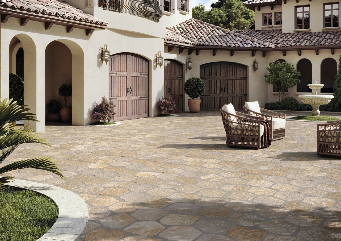 Carrelage Effet Pierre Cuzco Sand 28,5x33 cm de Realonda