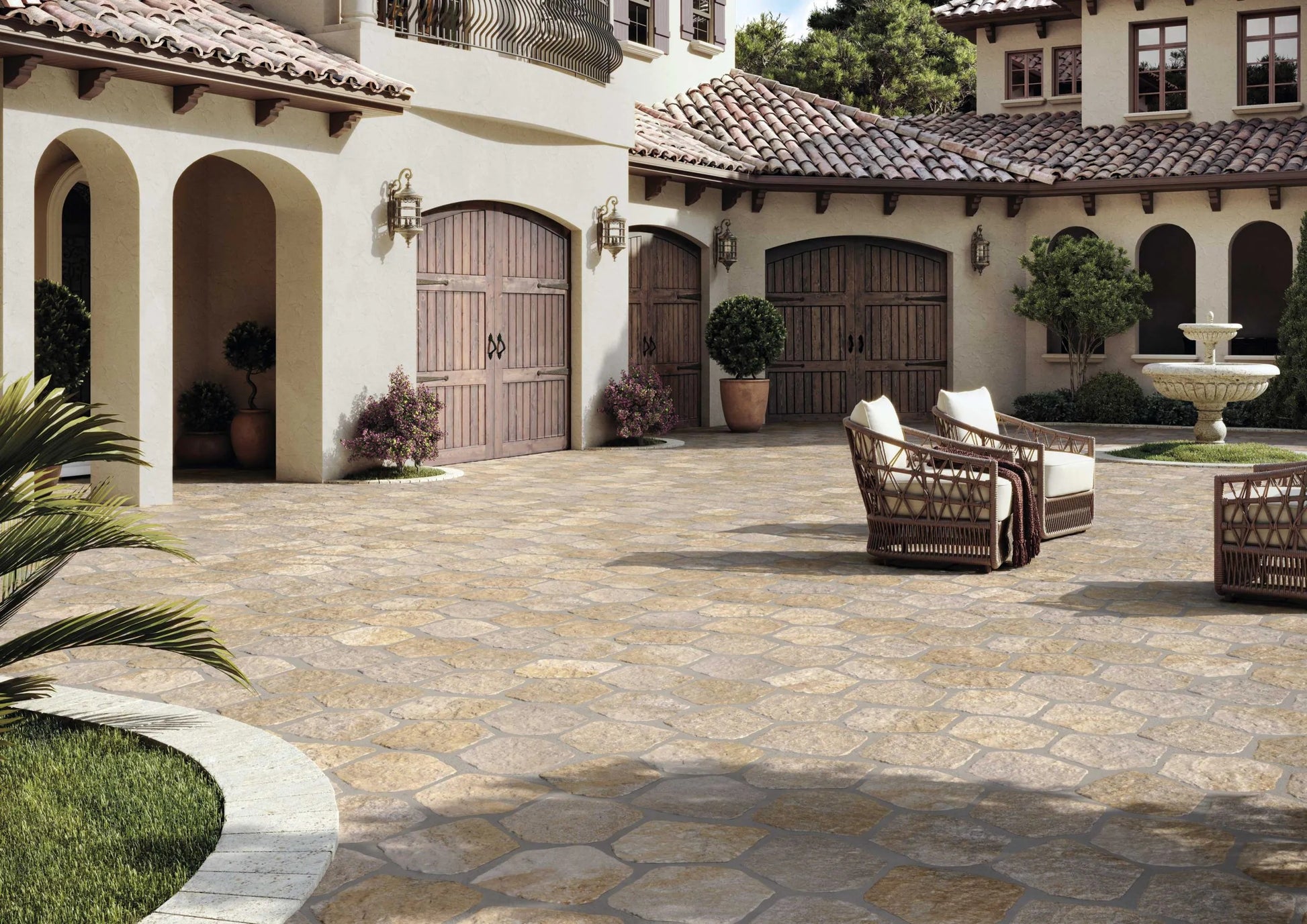 Carrelage Effet Pierre Cuzco Sand 28,5x33 cm de Realonda