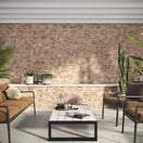 Carrelage Parement Mural Effet Pierre Brique Manhattan Cotto 31x56 cm de RealondaBoite de 1.21m²