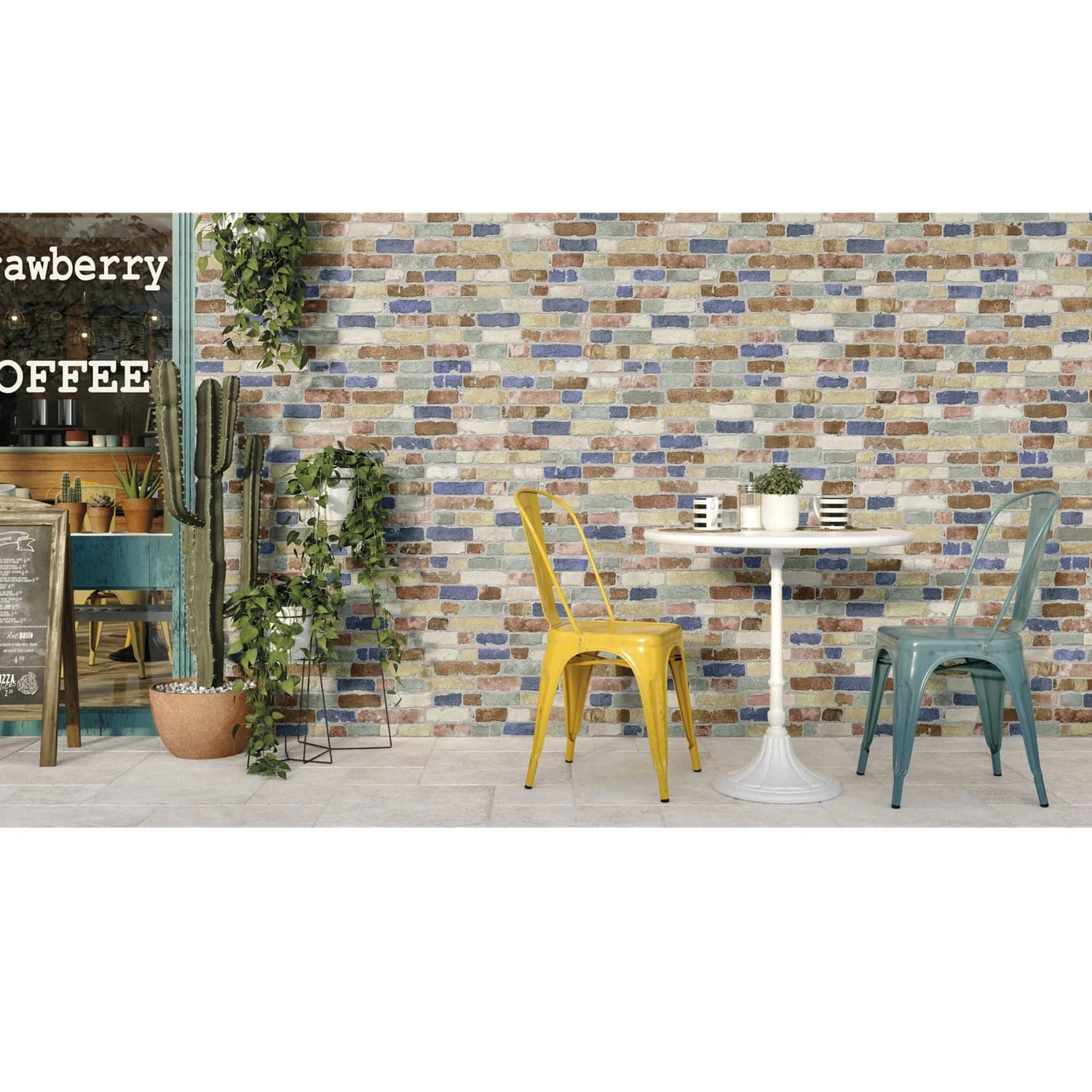 Carrelage Parement Mural Effet Pierre Brique Manhattan Color 31x56 cm de Realonda
