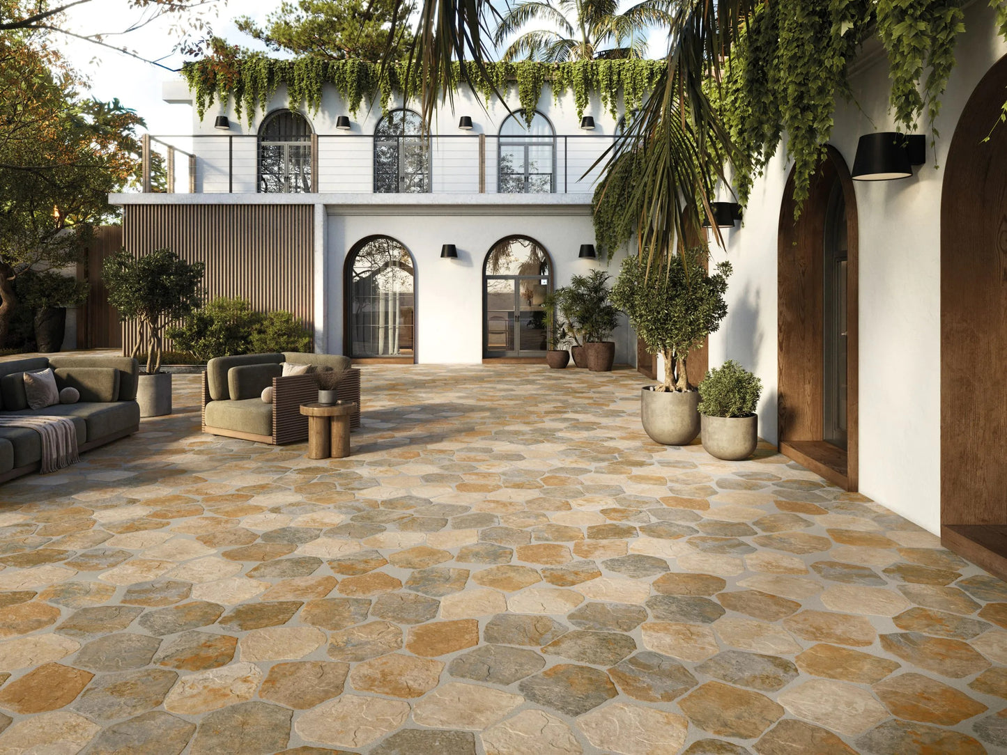 Carrelage Effet Pierre Nazca Earth 28,5x33 cm de Realonda