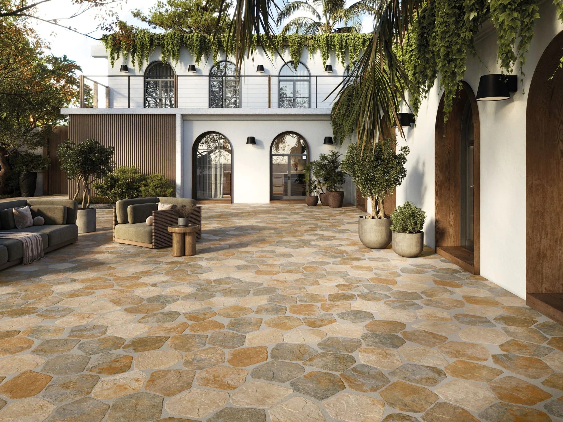 Carrelage Effet Pierre Nazca Earth 28,5x33 cm de Realonda