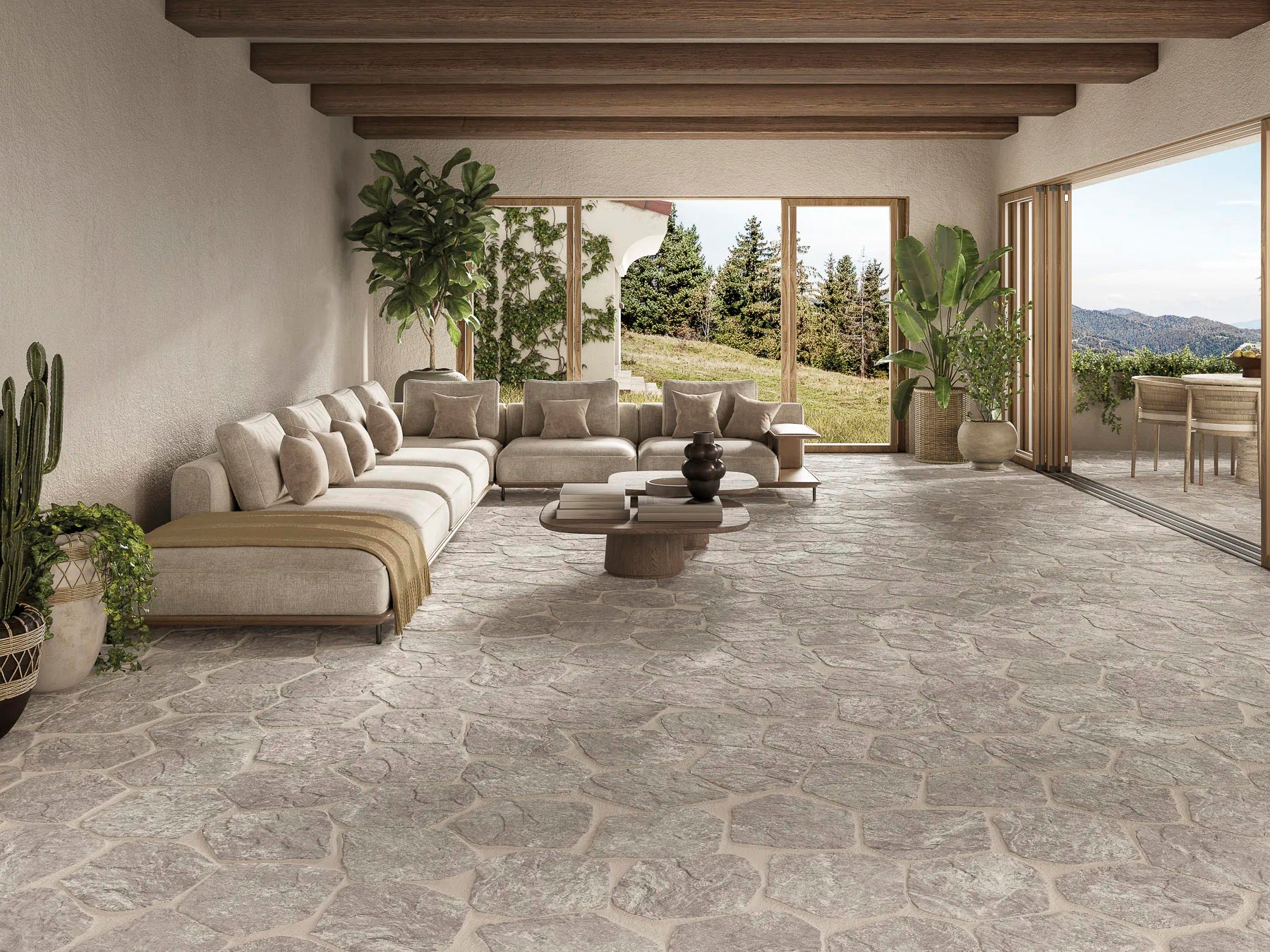 Carrelage Effet Pierre Nazca Grey 28,5x33 cm de Realonda