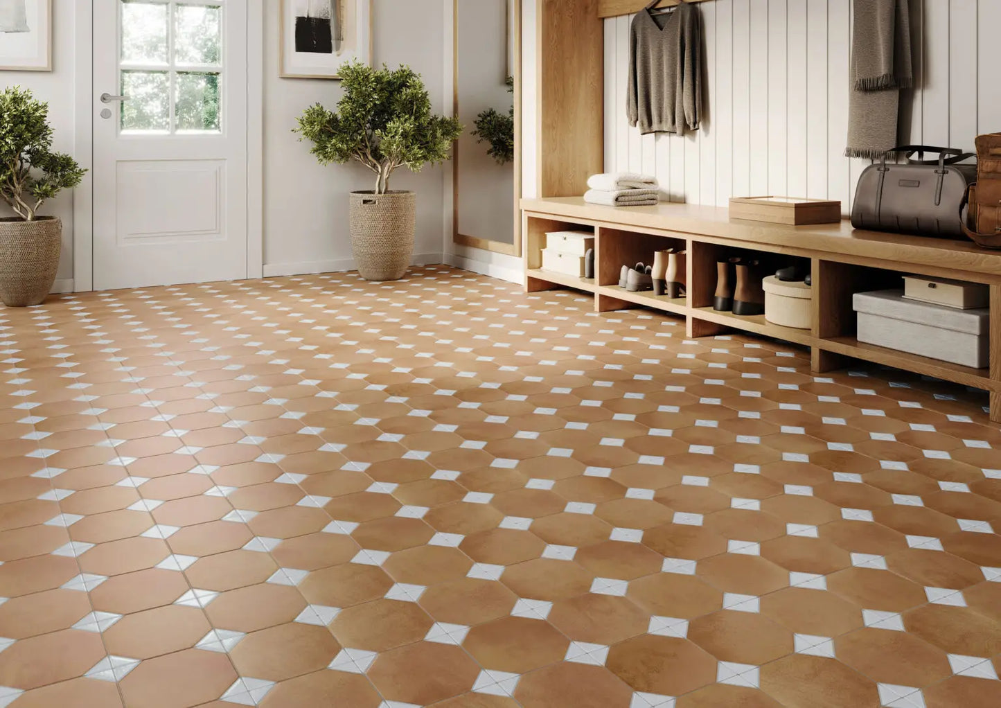 Carrelage Imitation Cabochon Dover Cotto White 33x33 cm de Realonda