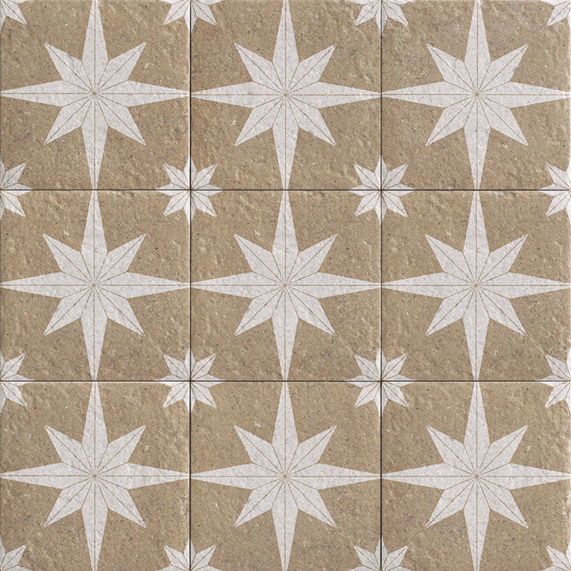 Echantillon carrelage Compass 20x20 cm ( 3 decors et 3 unis)Compass Sand