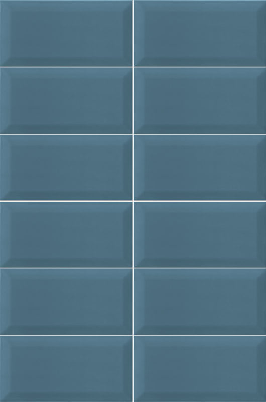 Carrelage Mural Metro Bissel Blu Grey Brillant 10x20 cm de Mainzu