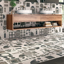 Carrelage Decor Abstract Black Brillant 20x20 cm de Mainzu20x20 cm Boite 1 m²