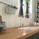 Carrelage Effet Zellige Etna 15x30 cm de Mainzu15x30 cm  Boite 0.90 m² / Etna Blanco
