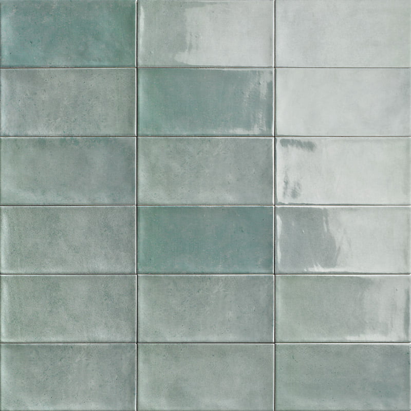 Carrelage Effet Zellige Camden Emerald 10x20 cm de Mainzu