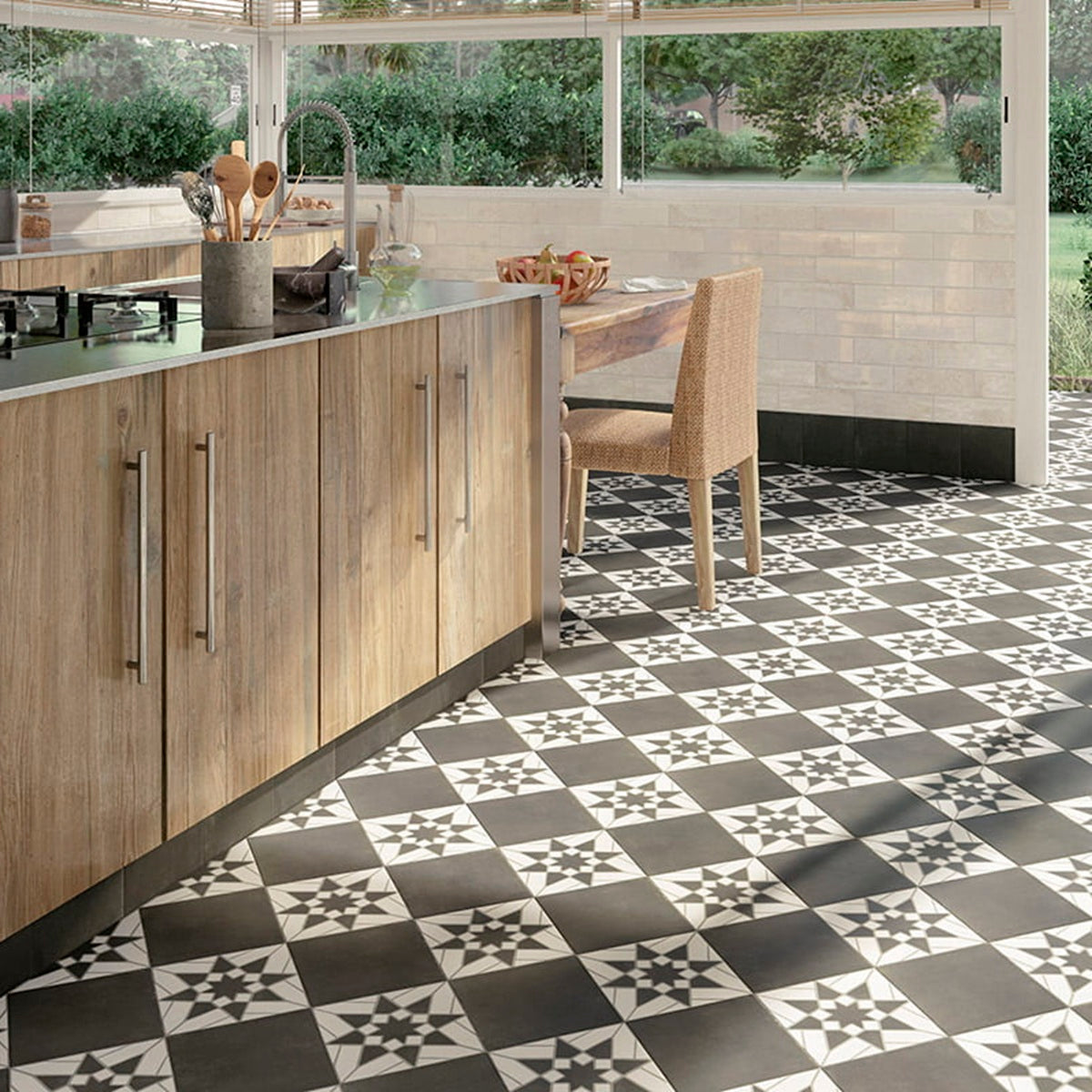 Carrelage Effet Carreau de Ciment Sevilla White 20x20 cm de Mainzu