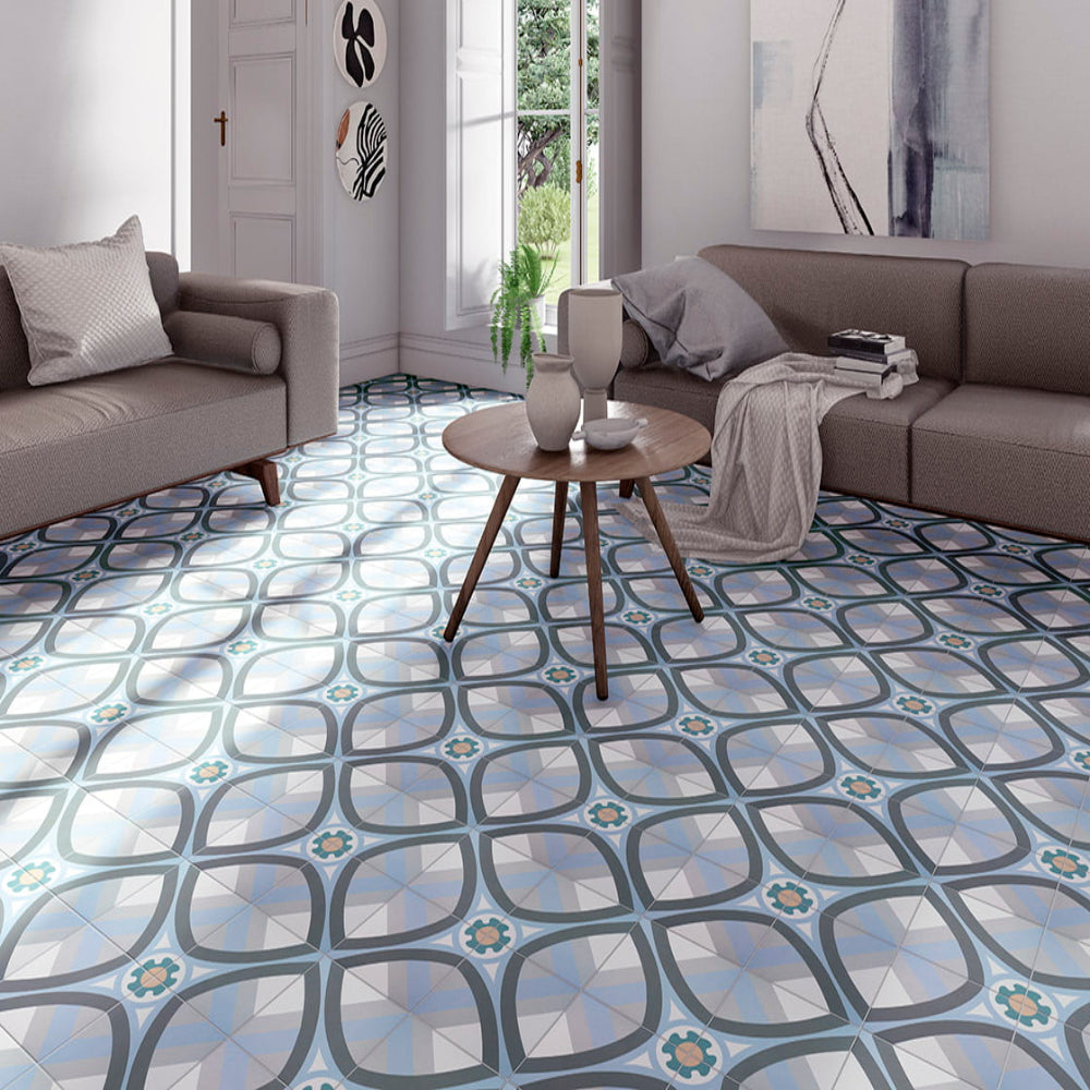 Carrelage Effet carreau de ciment Normandy Yport 20x20 cm de Mainzu