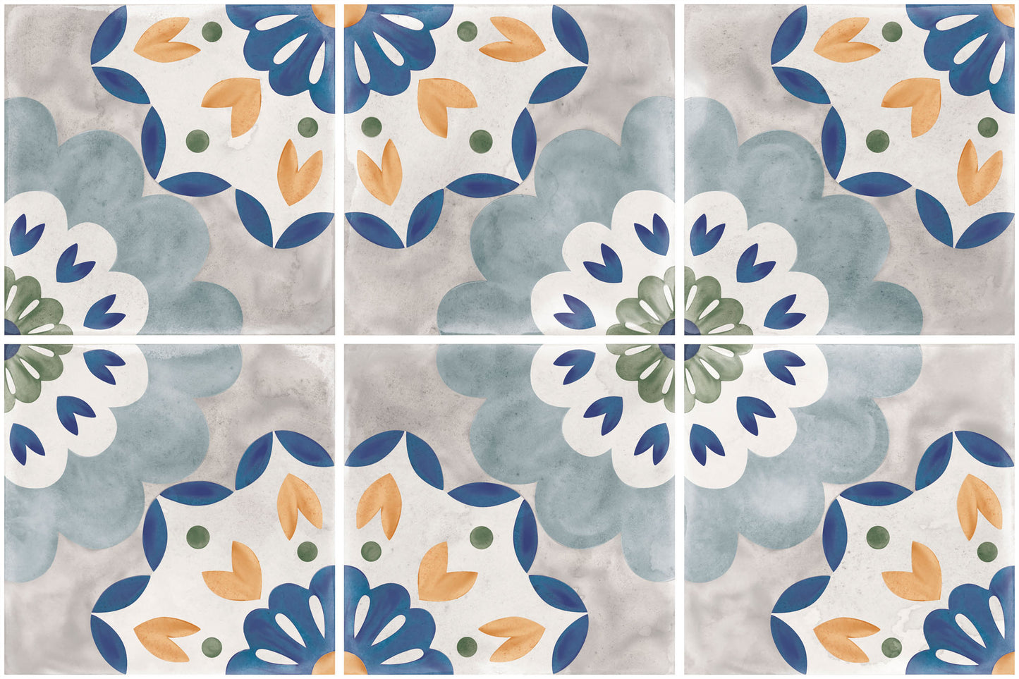 Effet Carreaux de Ciment Veranda Alma 15x15 cm de Nanda Tiles