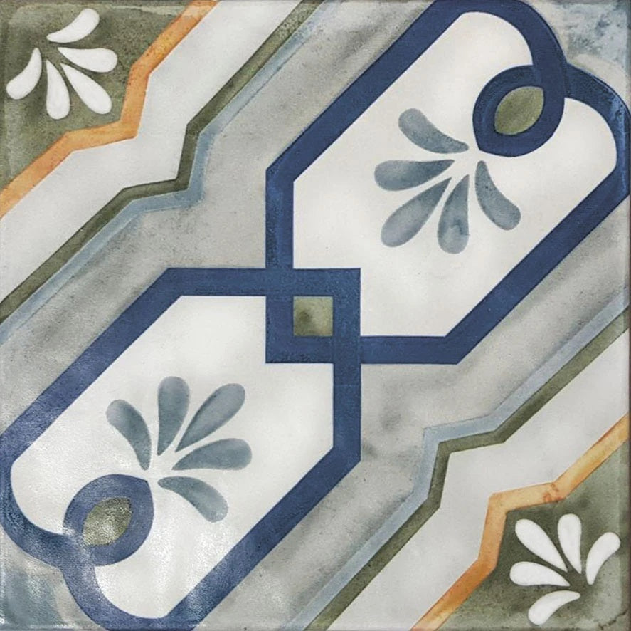 Echantillon Carrelage Effet Carreau de ciment Veranda 15x15 cm ( 5 decors)Veranda Maresa