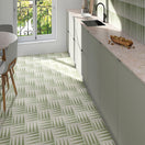 Carrelage Effet carreau de ciment Green Garden Decor Green Four 20x20 cm de MainzuBoite de 1 m² / Decor Green Four