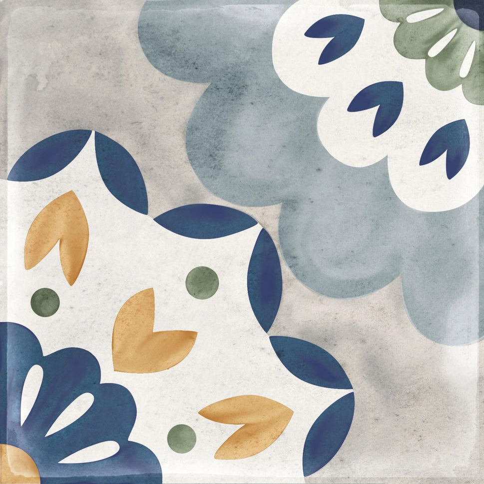 Echantillon Carrelage Effet Carreau de ciment Veranda 15x15 cm ( 5 decors)Veranda Alma