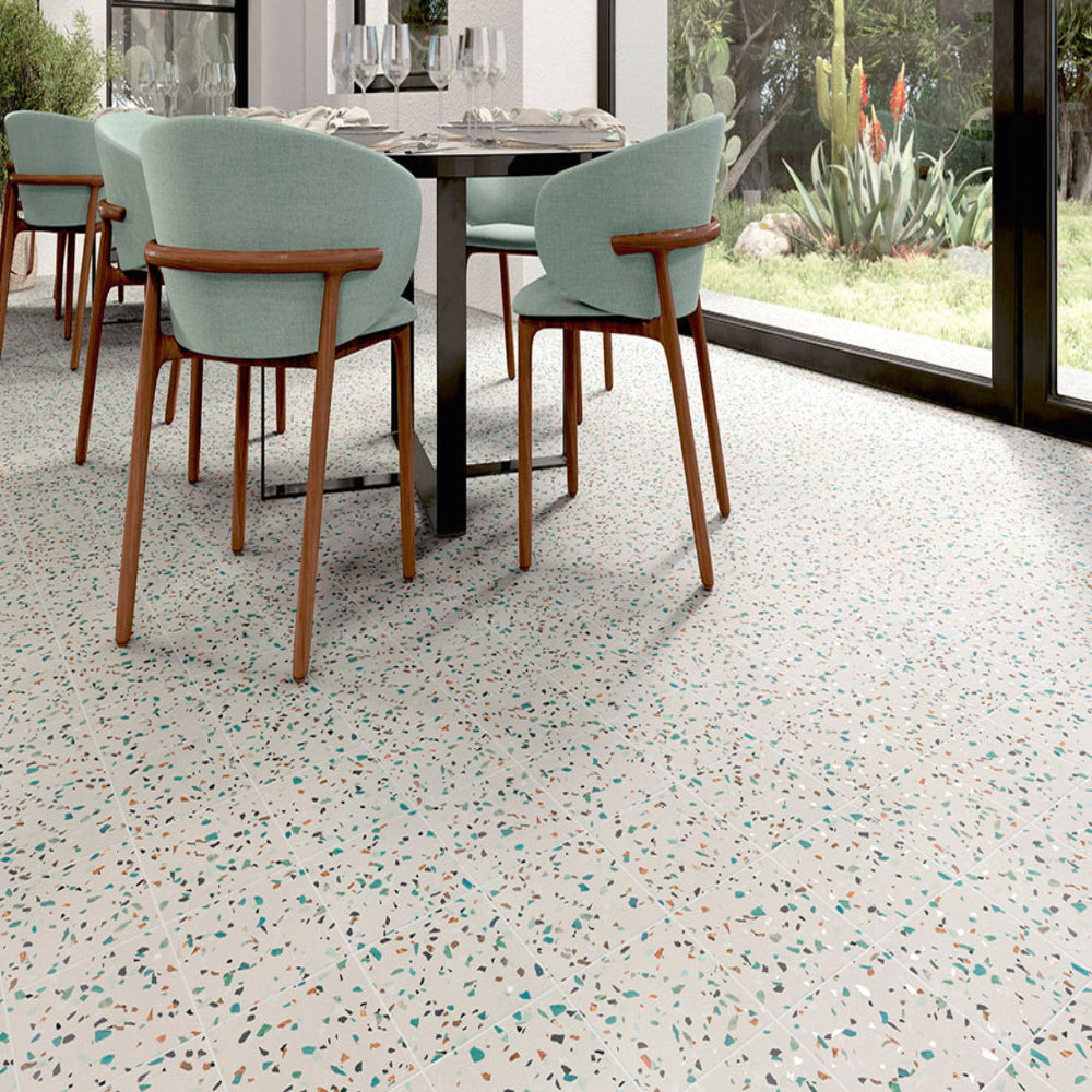Carrelage Effet Terrazzo Dots Bianco 20x20 cm de Mainzu