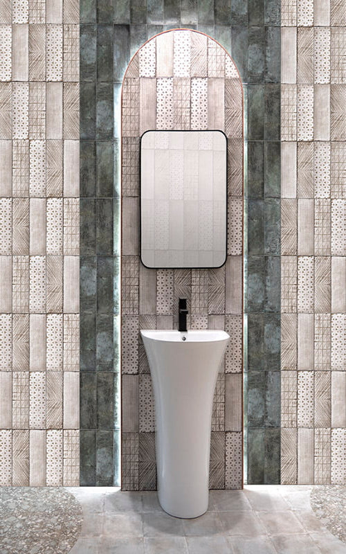 Carrelage Effet Zellige Armoni Blu 10x30 cm de Mainzu