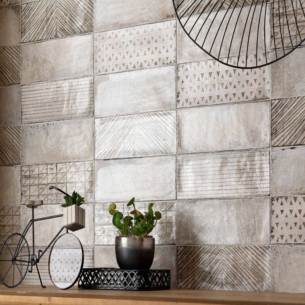 Carrelage Effet Zellige Elios White 10x30 cm de Mainzu