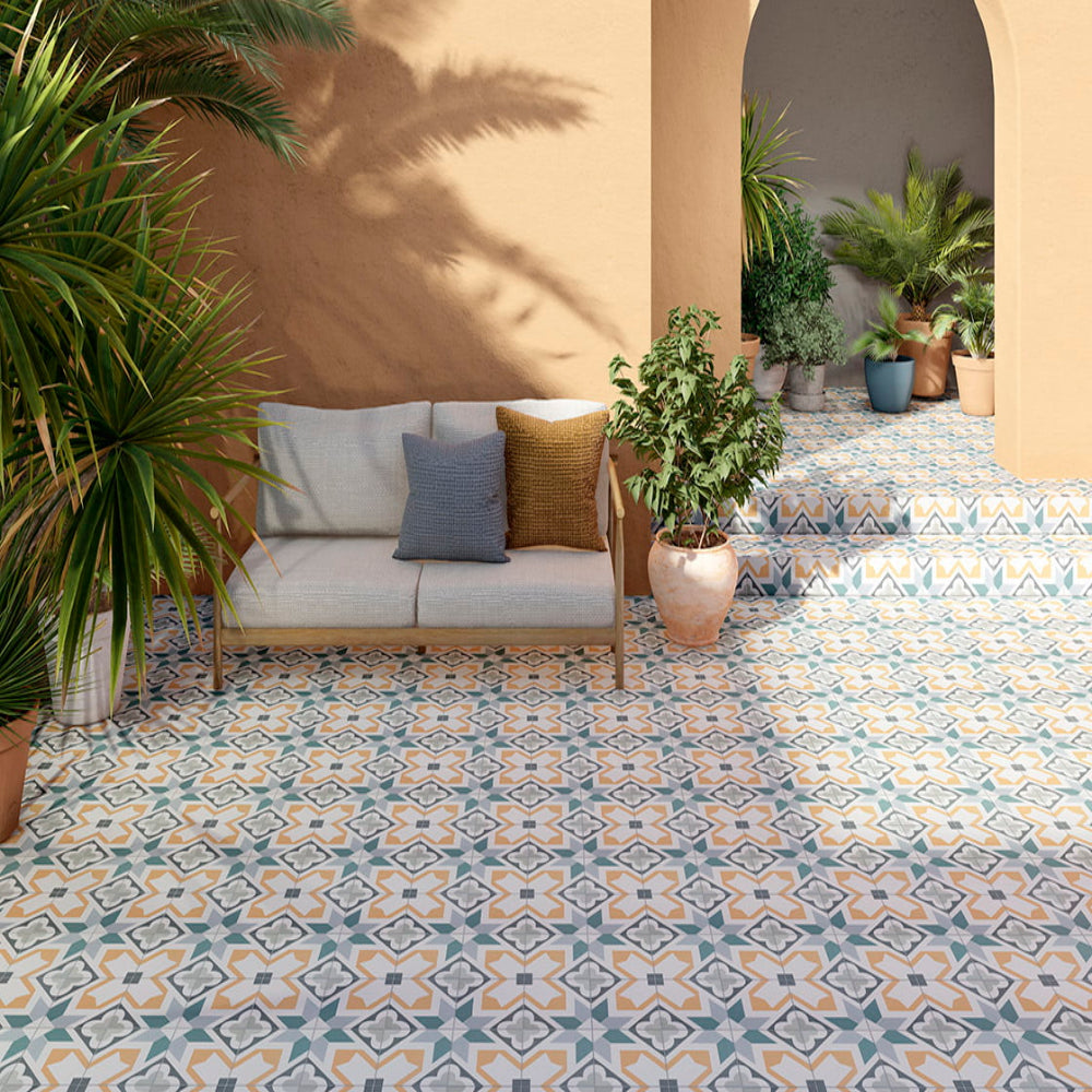 Carrelage Effet carreau de ciment Normandy Herve 20x20 cm de Mainzu