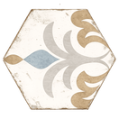 Echantillon Hexagonal effet Carreaux de Ciment Bohemia 21x25 cmLola