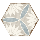 Echantillon Hexagonal effet Carreaux de Ciment Bohemia 21x25 cmMargarita