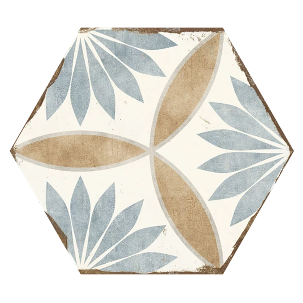 Carrelage Hexagonal Effet Carreau Ciment Bohemia Miranda 21x25 cm de Nanda Tiles