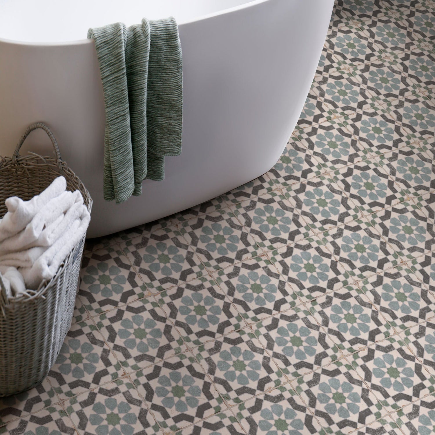 Carrelage Effet Carreau de Ciment Alhambra Layla 20x20 cm de Nanda Tiles