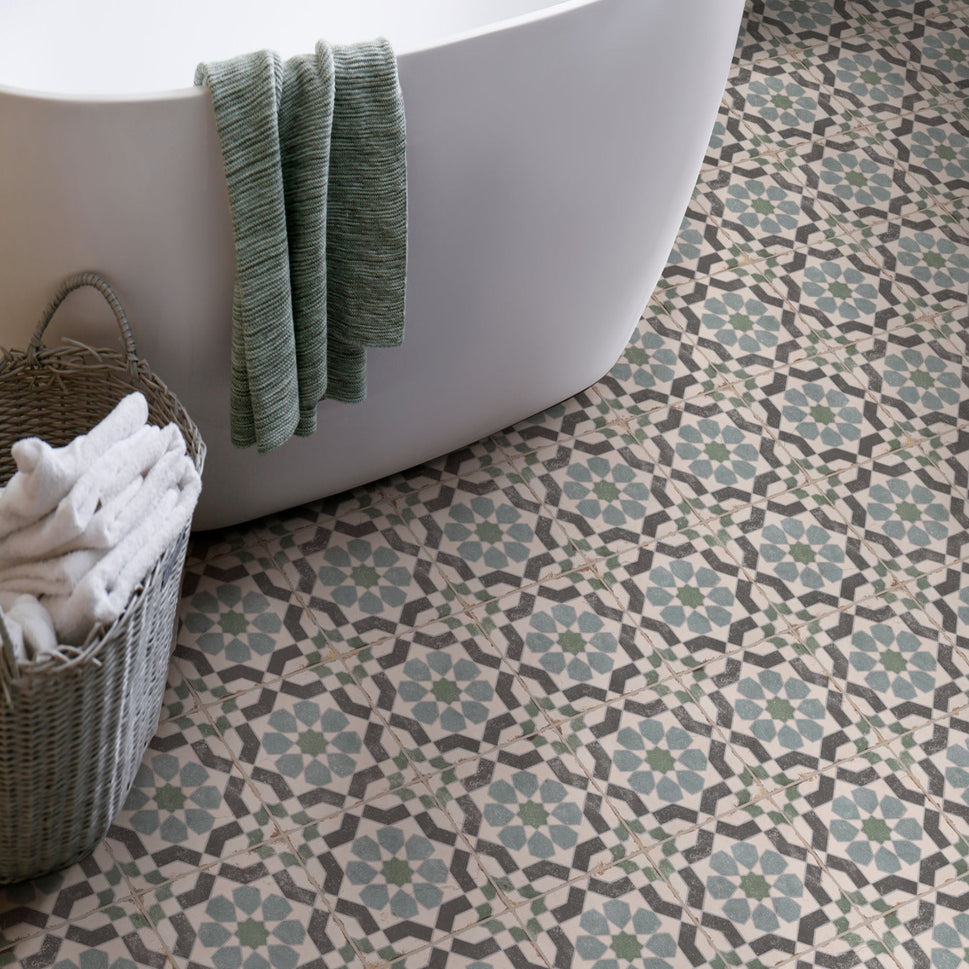 Carrelage Effet Carreau de Ciment Alhambra Layla 20x20 cm de Nanda Tiles