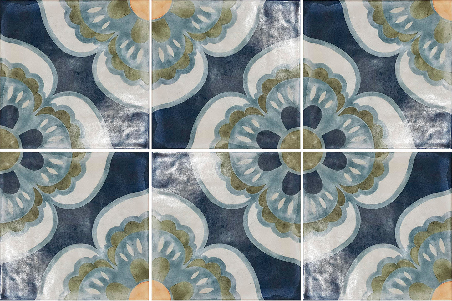 Carrelage Effet carreaux de ciment Veranda Lisa 15x15 cm de Nanda Tiles
