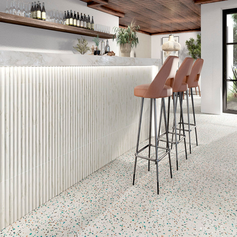 Carrelage Effet Terrazzo Dots Bianco 20x20 cm de Mainzu