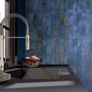 Carrelage Effet Zellige Korfu Cobalt 6,5x20 cm de Mainzu6.5x20 cm Boite de 0.50 m²