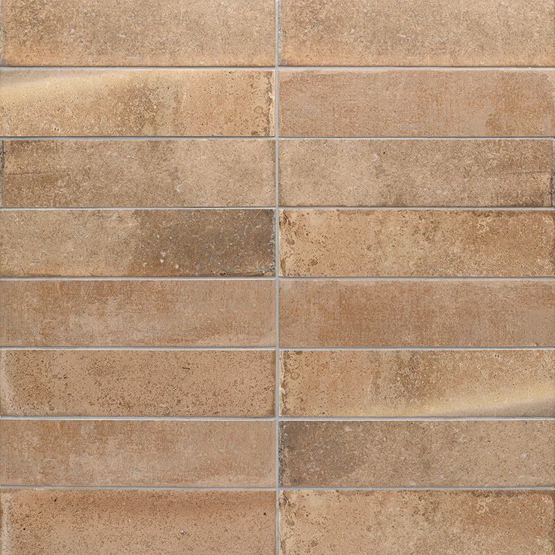 Carrelage Effet Pierre Clay Cotto 7,5x30 cm de Mainzu