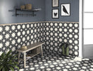 Carrelage Effet carreaux de ciment Fired Star Black 20x20 cm de Mainzu20x20 Boite de 1 m²